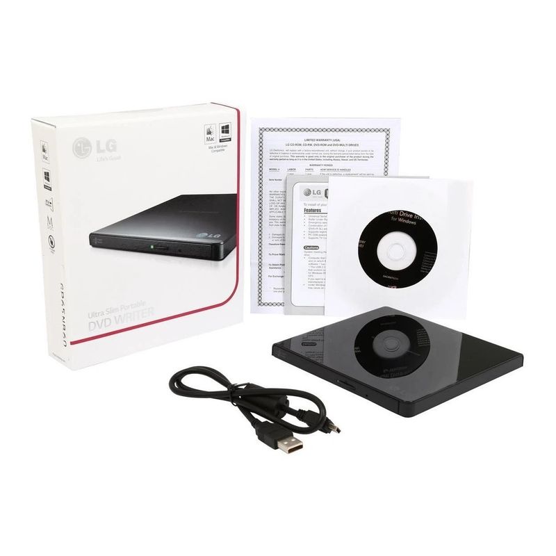 LG - Lectora Grabadora Externa LG Slim CD - DVD USB