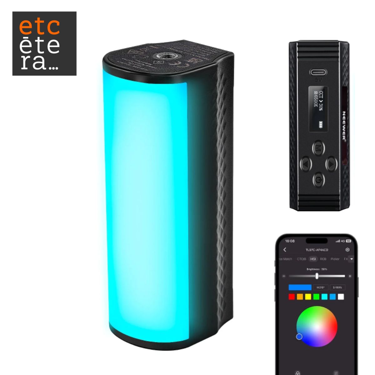 NEEWER - Barra de luz RGBWW profesional portátil Neewer TL97C control por app