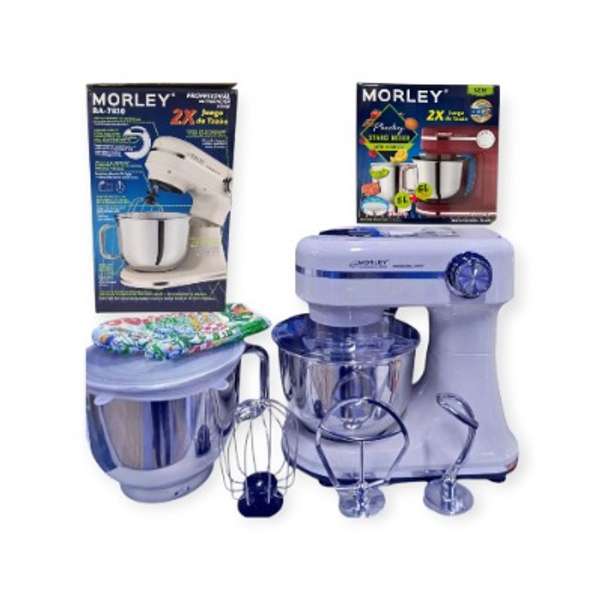 MORLEY - BATIDORA PLANETARIA PROFESSIONAL MORLEY 3000W 12 VELOCIDAD CON DOBLE TAZÓN 6L & 5L BLANCO