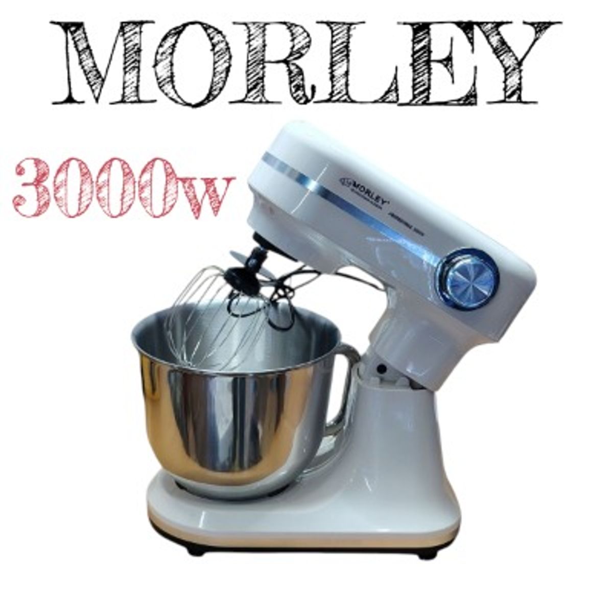 MORLEY - BATIDORA PLANETARIA PROFESSIONAL MORLEY 3000W 12 VELOCIDAD CON DOBLE TAZÓN 6L & 5L BLANCO
