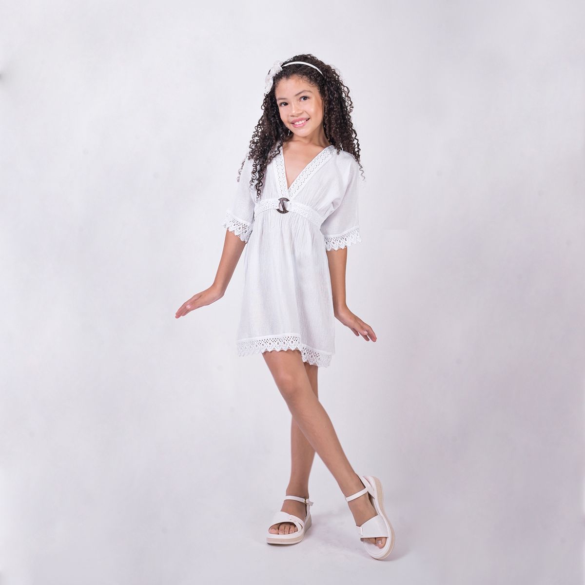 FORBER - VESTIDO NIÑA AVALON BLANCO