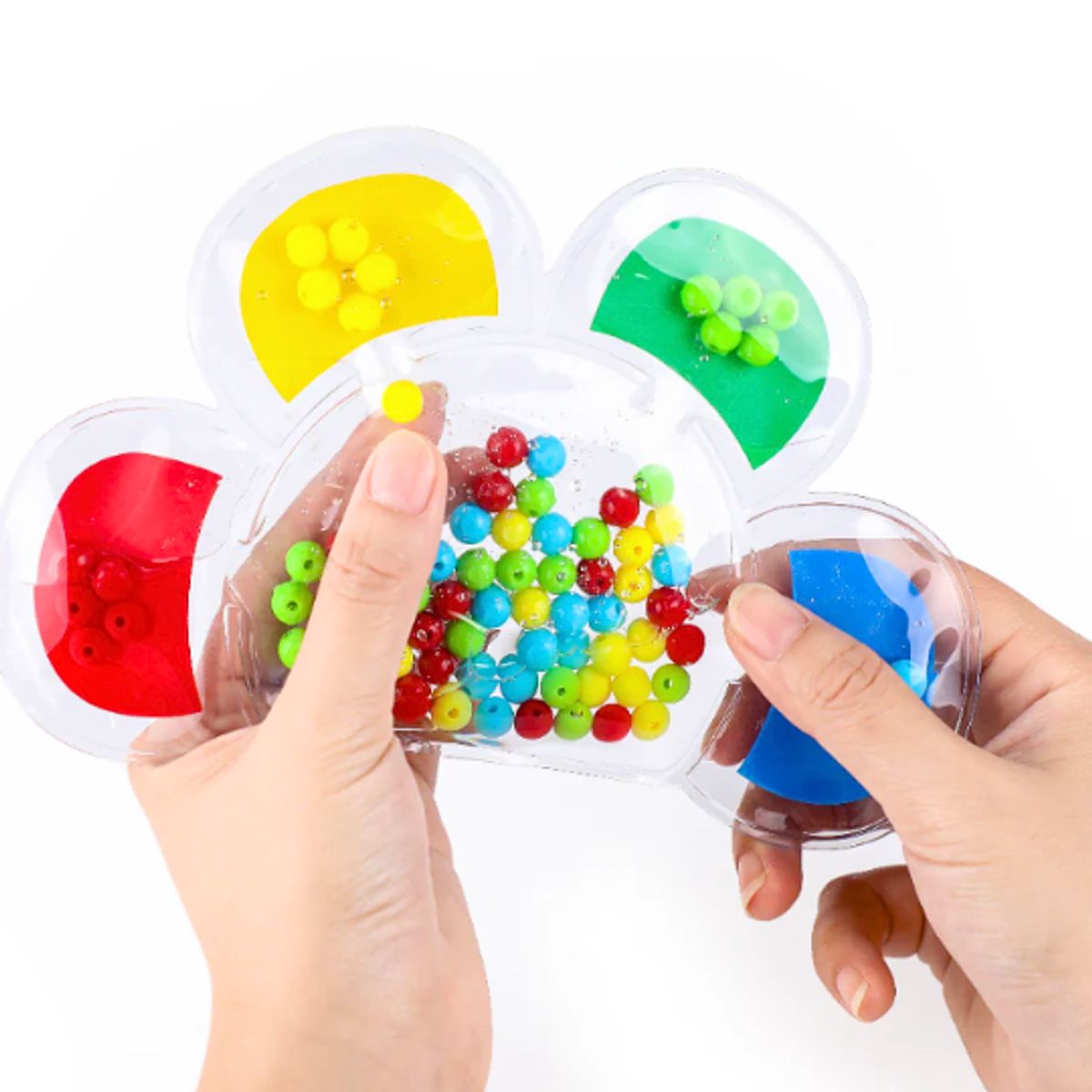 GENERICO - Flor Sensorial Antiestrés con Cuentas Móviles