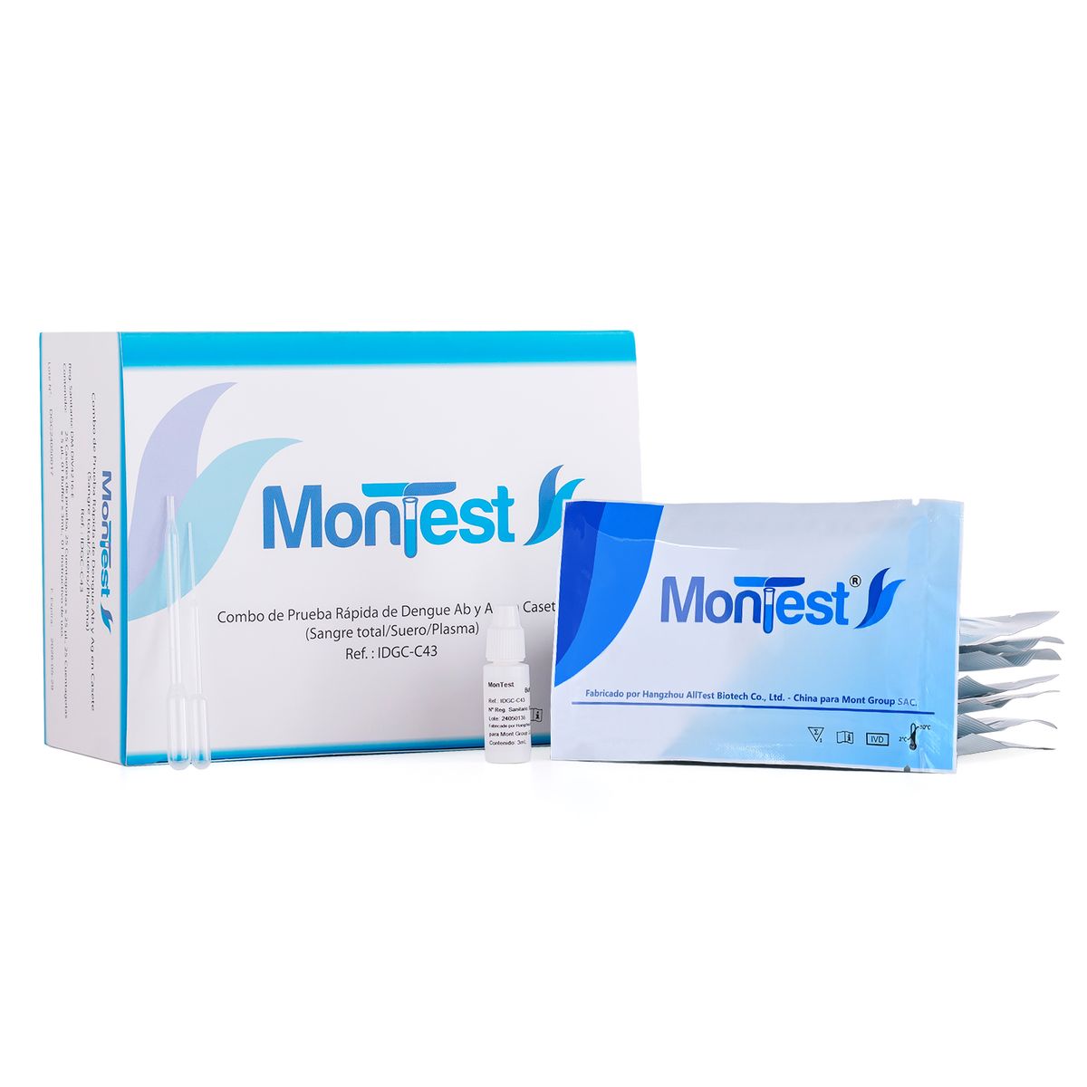 GENERICO - Prueba Rápida Dengue Ab Y Ag Casete Montest Caja 25 Und