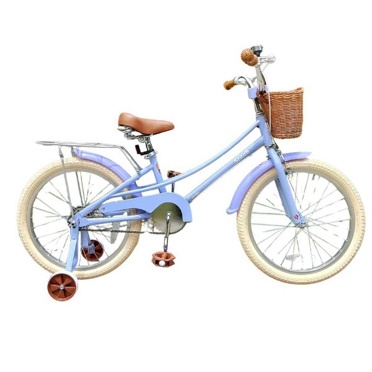 JOY STAR - Bicicleta para Niña con Rueditas Stitch aro 20 Morada