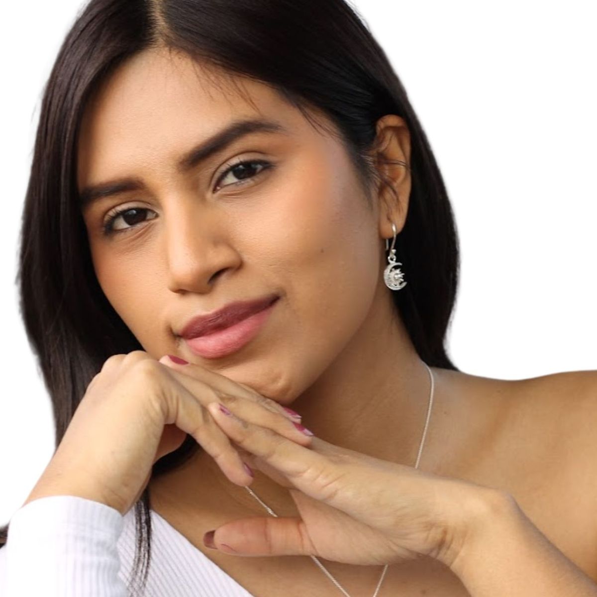 GENERICO - Aretes Fusión Cósmica en plata ley 950 con piedras naturales