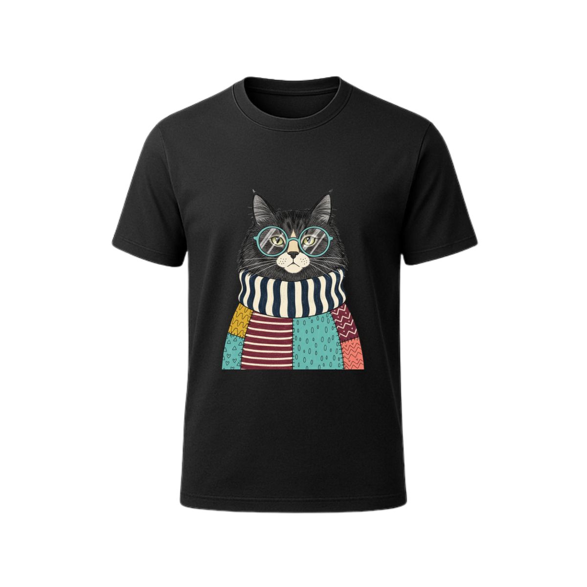 AQUA&MODA - Polo 100% Algodón Estilo Clasico Unisex AquaModa Logo HalloWeen Gato Con Lentes