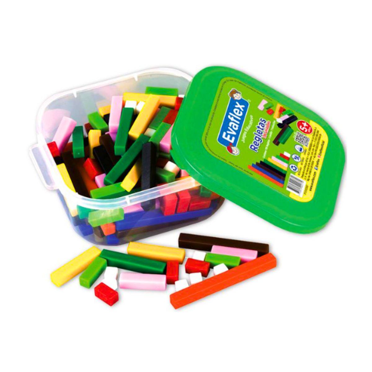 GENERICO - Set de Regletas Numéricas Multibase Tipo Cuisenaire 136 pzs
