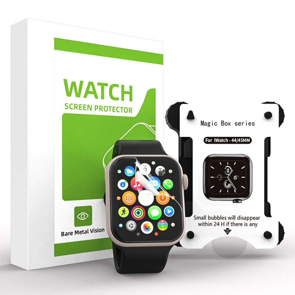 OEM - Mica de Hidrogel para Apple Watch 45mm Series Kit Instalacion