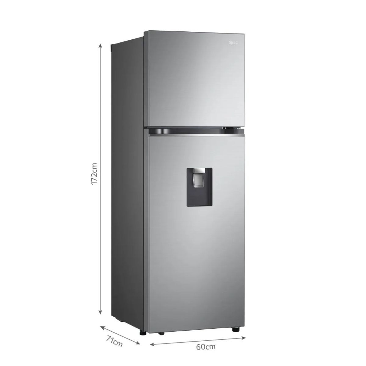 LG - REFRIGERADORA LG GT33WPP  334 LT DOOR COOLING TOP FREEZER PLATEADA