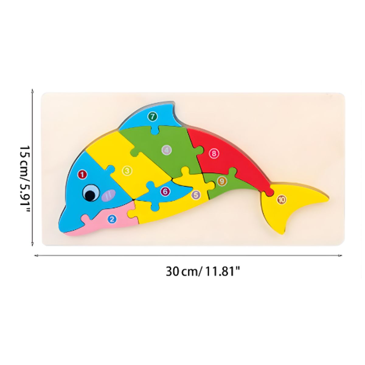 GENERICO - Set de Rompecabezas Encajables de Madera Bus Numerico