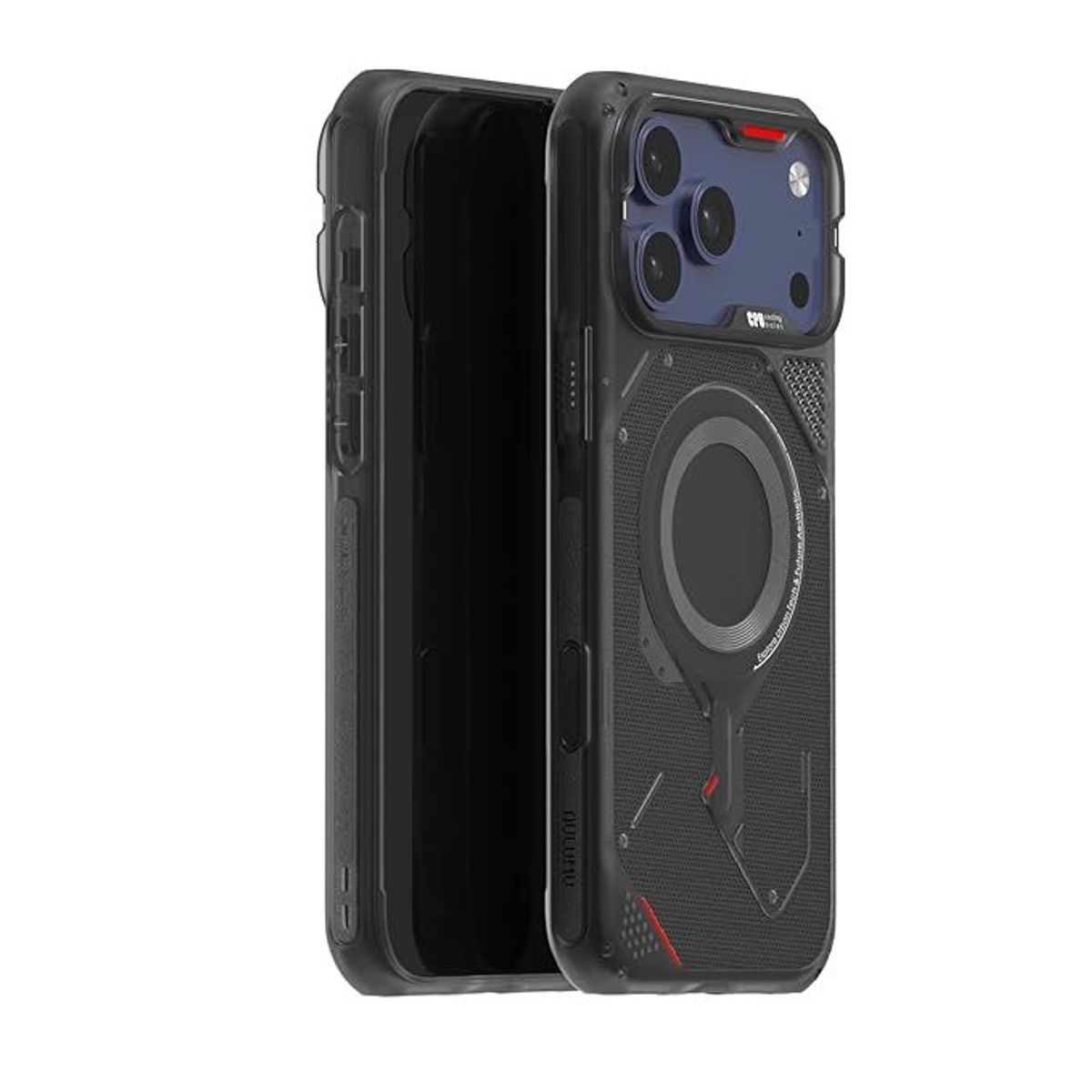 AULUMU - Case Futurista iPhone 17 Pro Aulumu Resistente Antideslizante MagSafe Negro