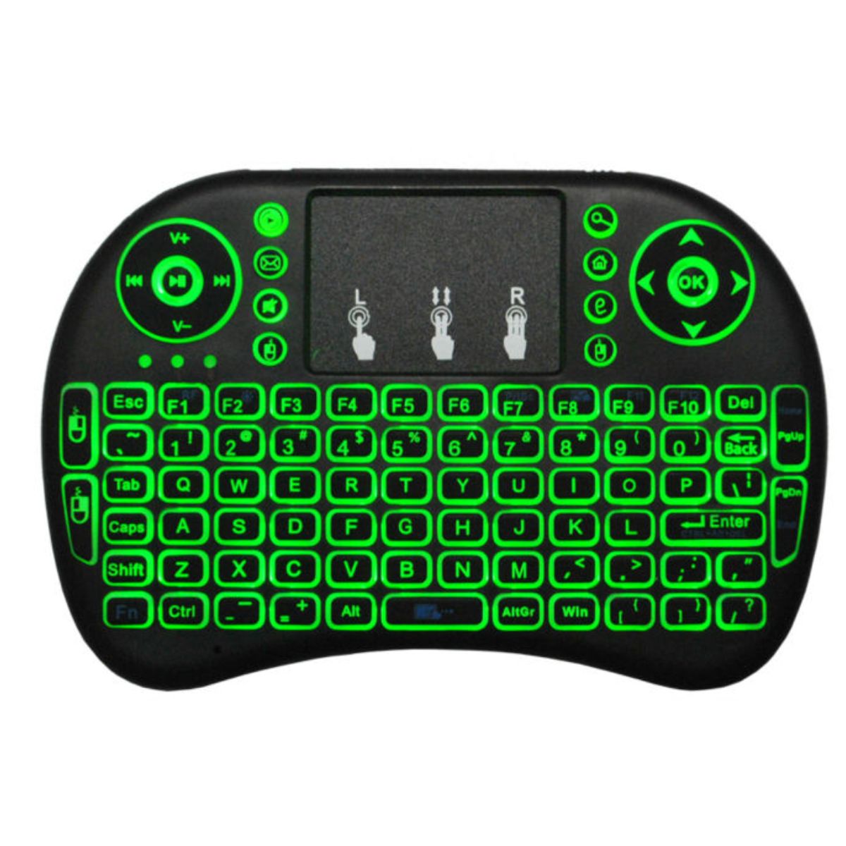 SEISA - Mini Teclado Inalambrico Iluminado Para Smart Tv PC Android