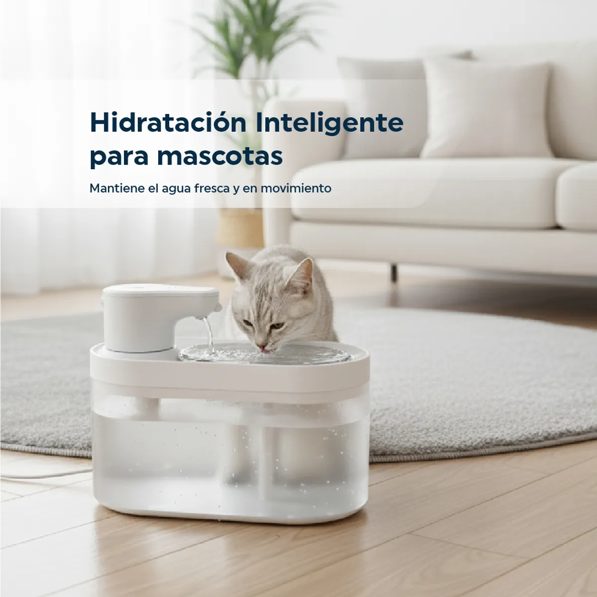 TRENDY TECH E I R L - Bebedero inalámbrico para mascotas con sensor PIR recargable