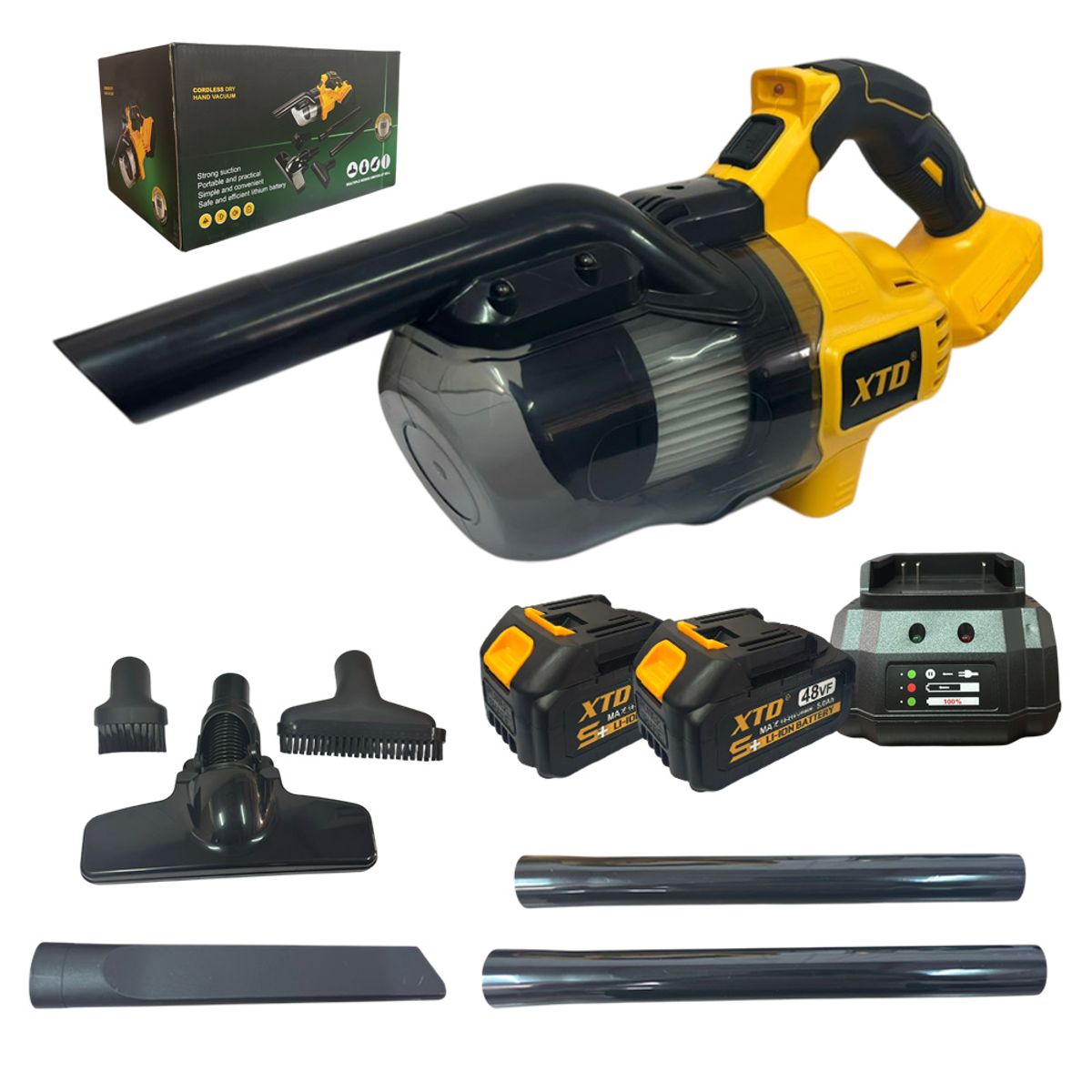XTD - Aspiradora Inalambrica + 2 Bat 48Vf Amarilla Cc XTD