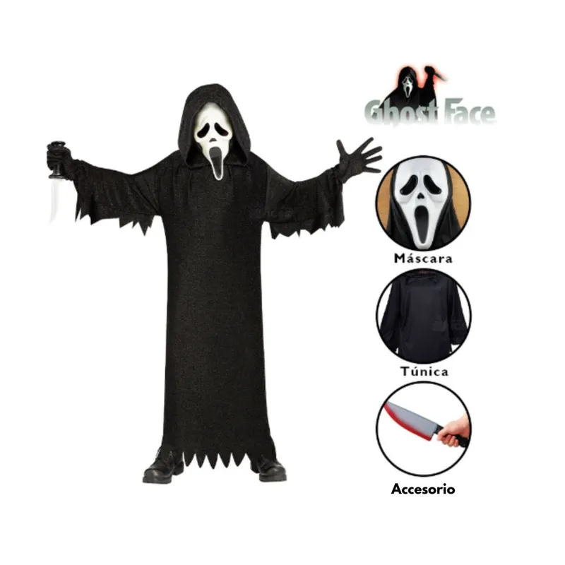 GENERICO - Disfraz Completo Ghost Face Classic Talla M