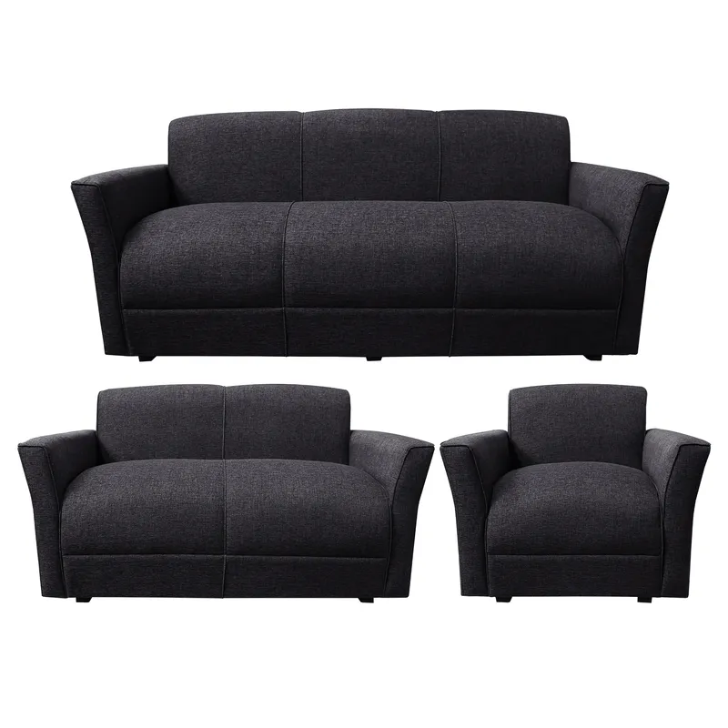 CASA BELLA - JUEGO DE SALA CASABELLA TABARA 321 NEGRO