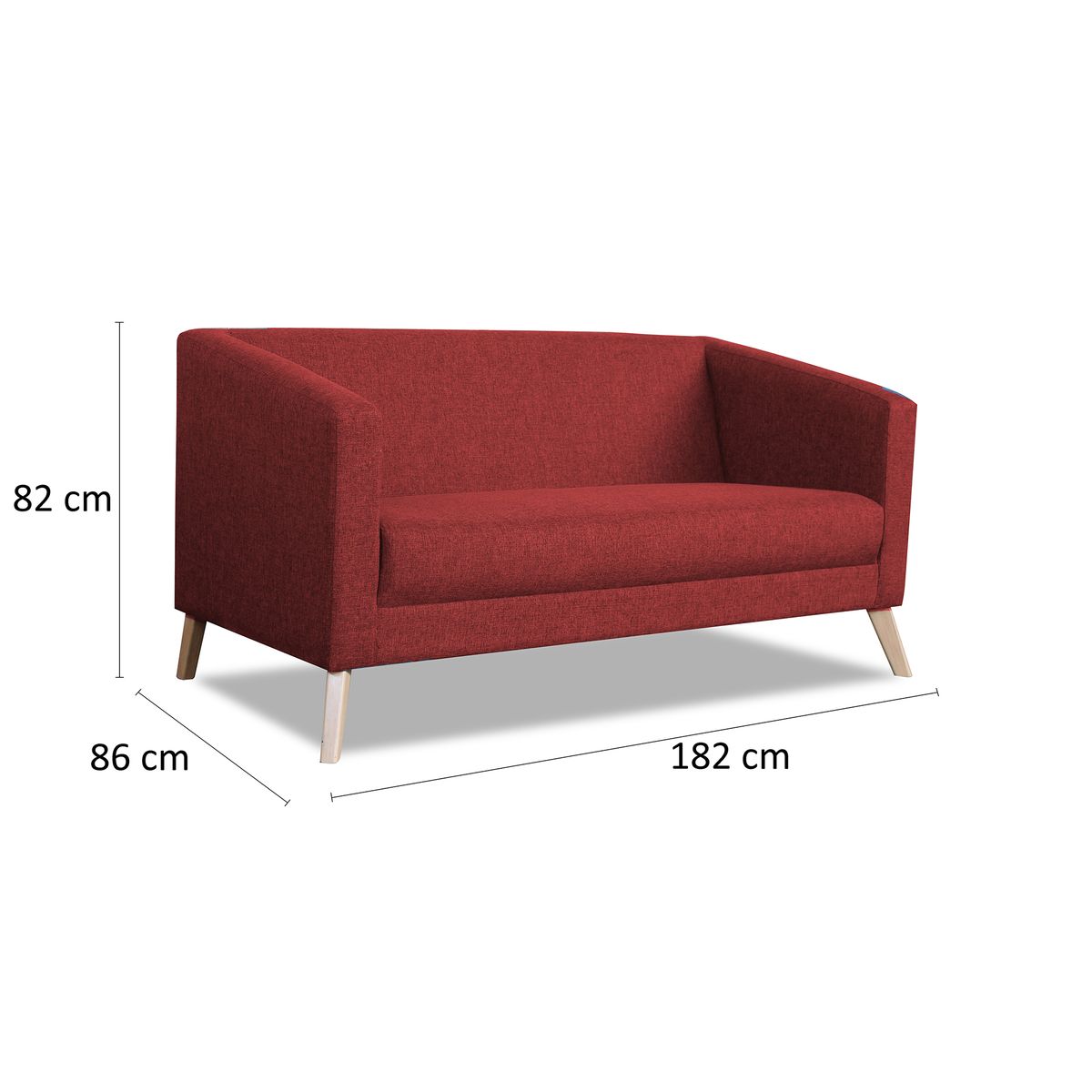 CASA BELLA - JUEGO DE SALA CASABELLA GINEBRA 3-1 ROJO