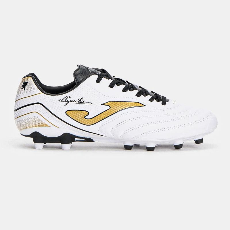 JOMA - Zapatillas Futbol Aguila 2502 FG Blanco Oro