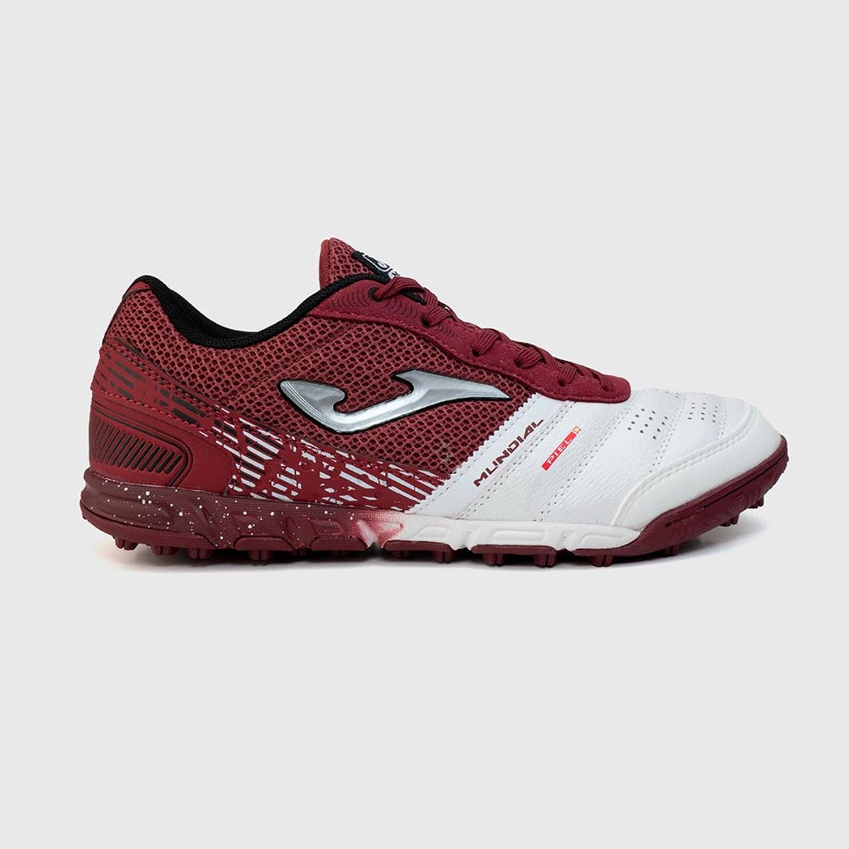 JOMA - Zapatillas Futbol Mundial 2520 TF Granate Blanco