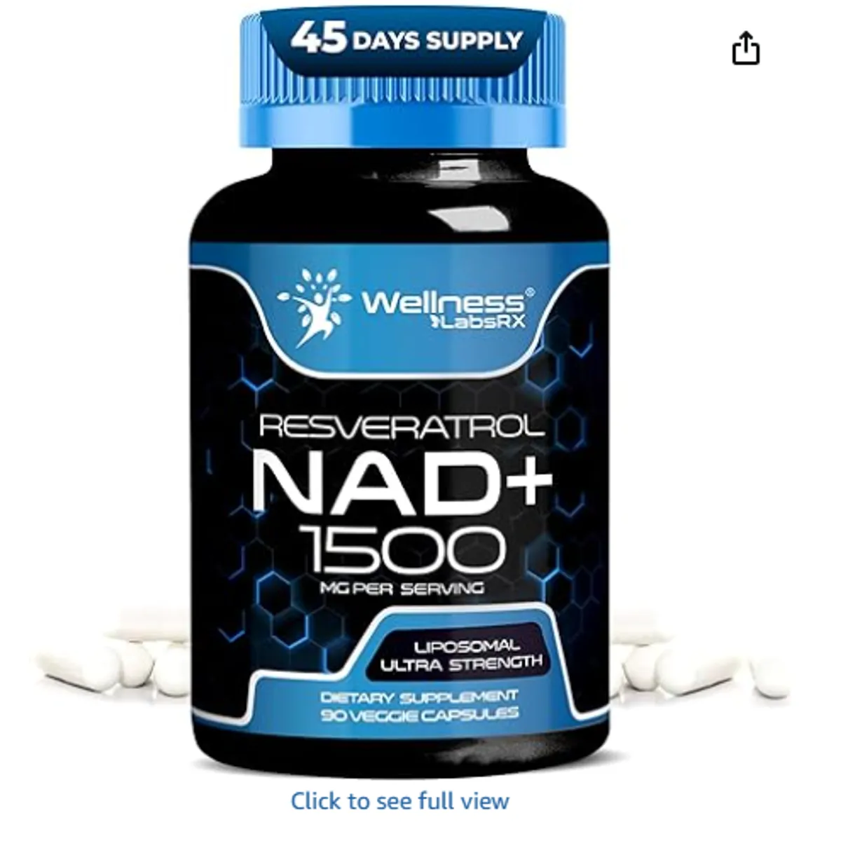 GENERICO - Nad con Resveratrol Liposomal 1500 Mg 90 Capsulas Wellness