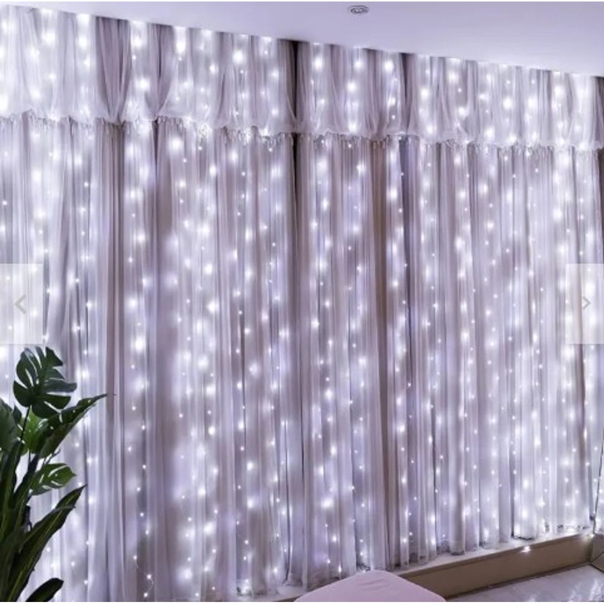 GENERICO - Luces Led Cortina 3 X 3 Mt Luz blanca para Decoración