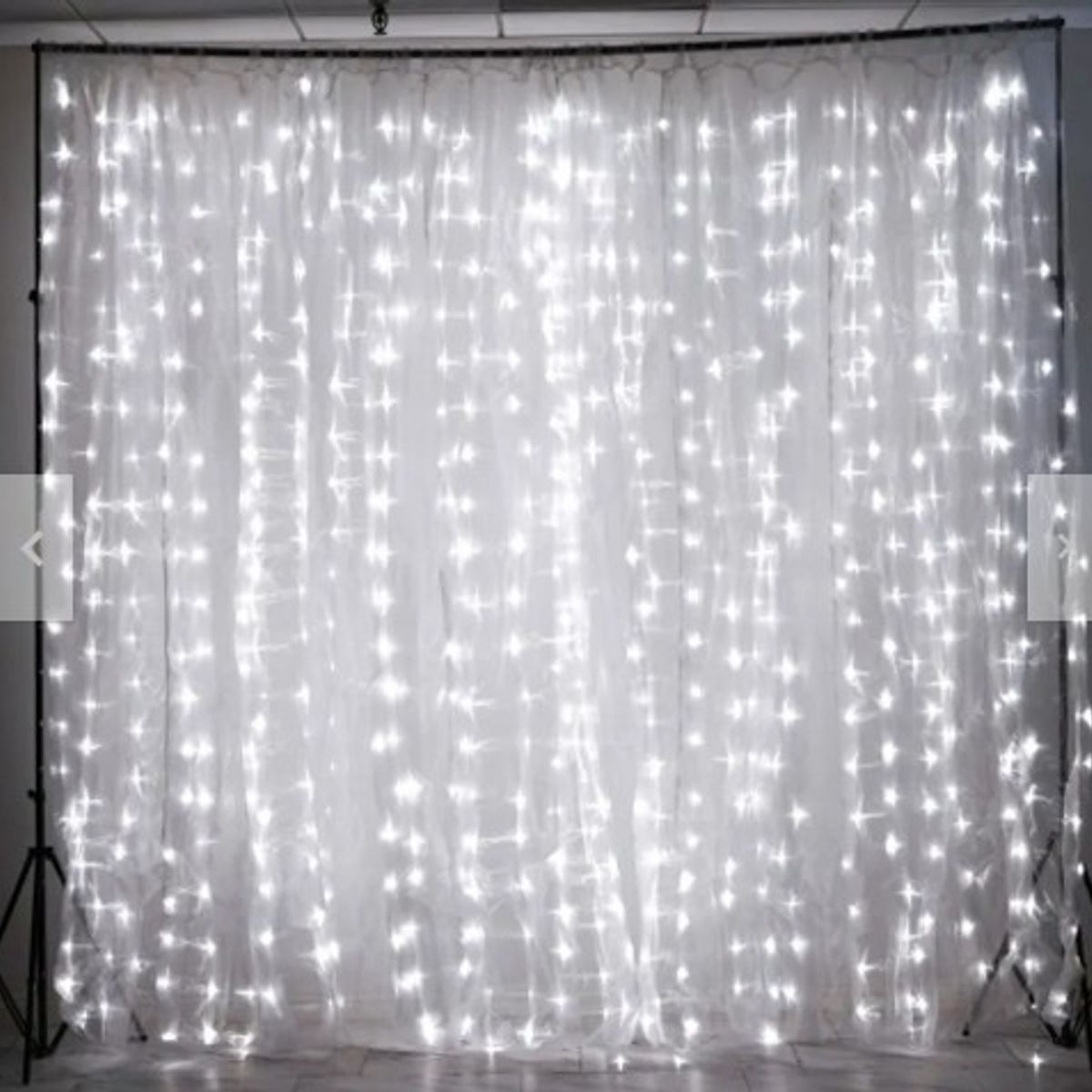 GENERICO - Luces Led Cortina 3 X 3 Mt Luz blanca para Decoración