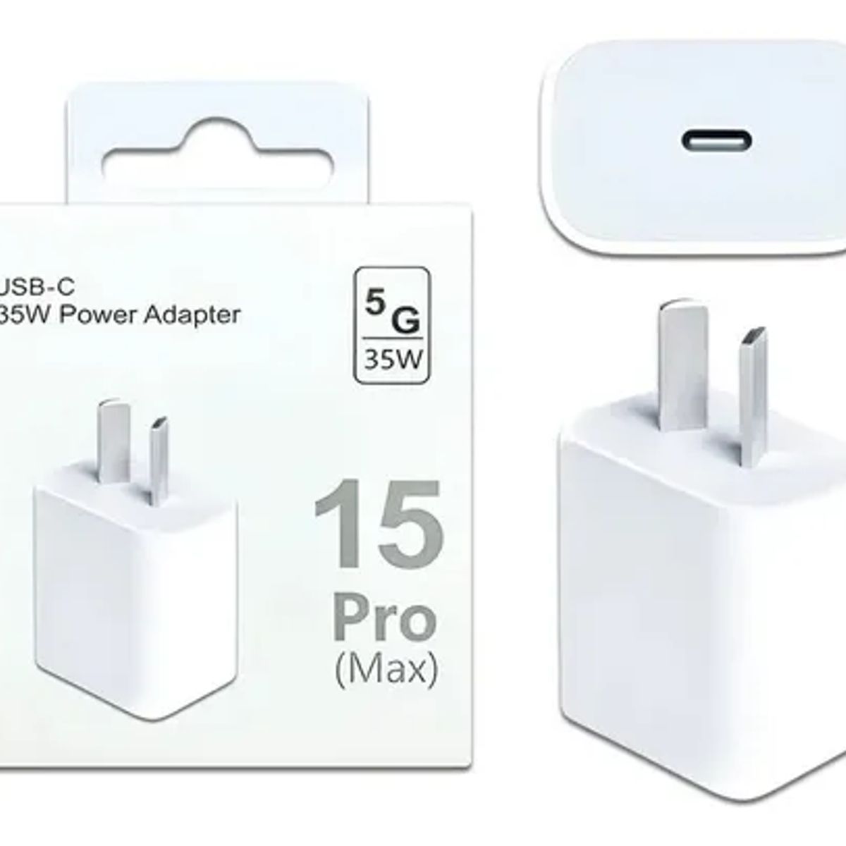 GENERICO - DADO 15 PRO MAX 35W TIPO C BLANCO