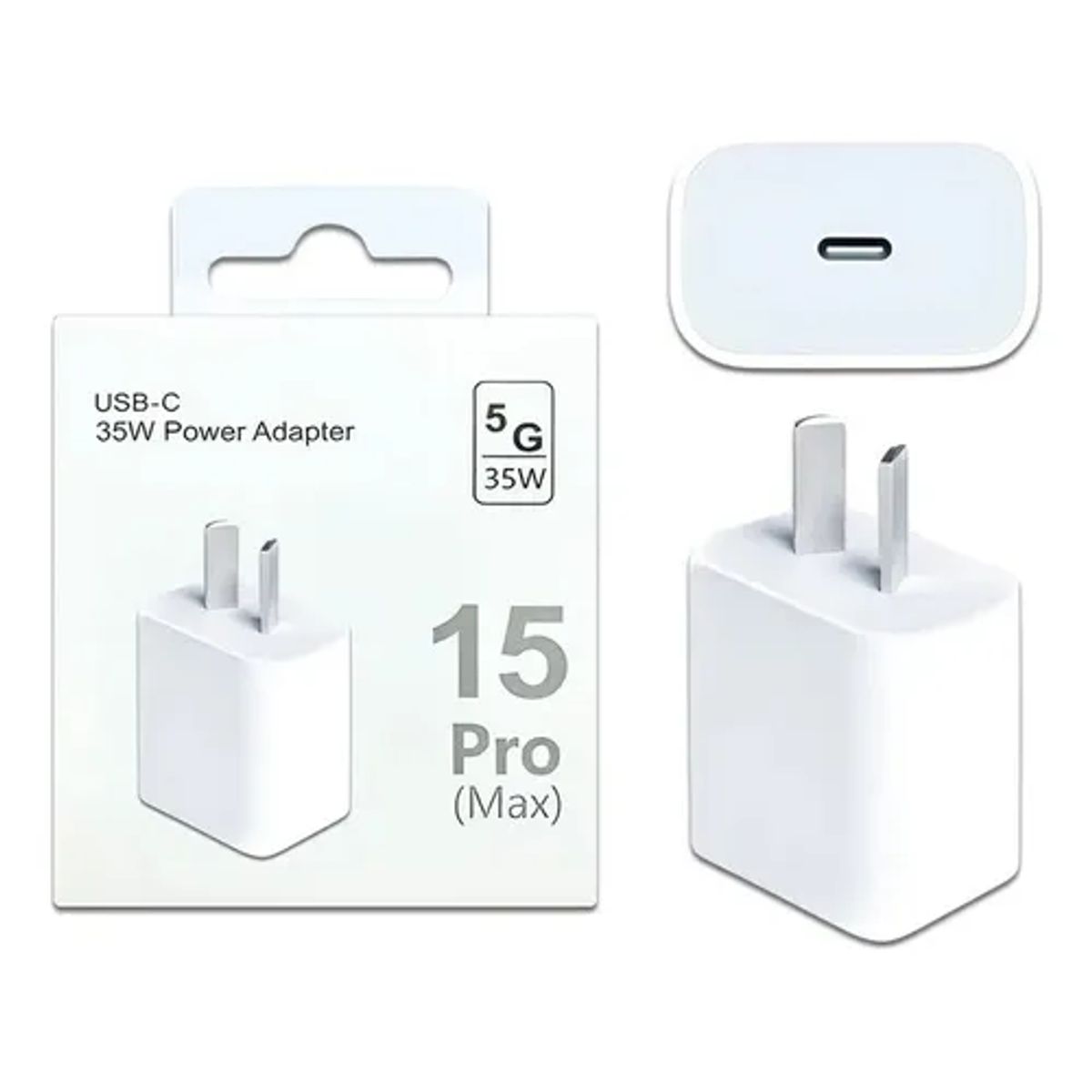 GENERICO - DADO 15 PRO MAX 35W TIPO C BLANCO