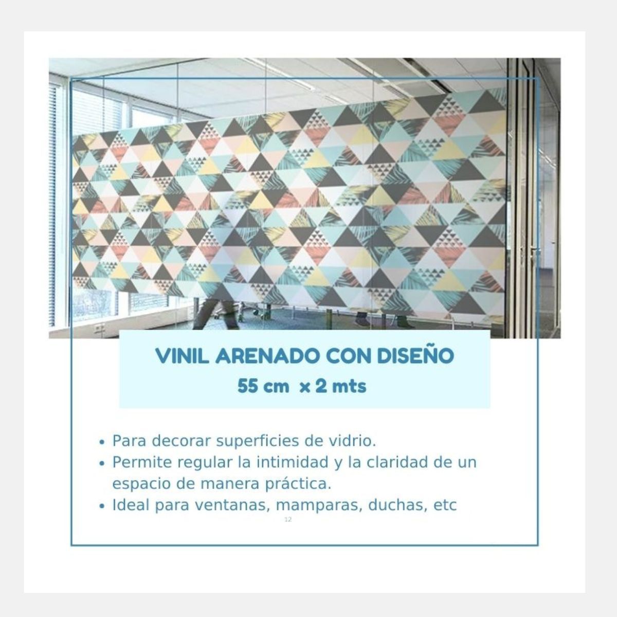 GENERICO - Lámina Arenado con Diseño 2mtsx55cm - A9