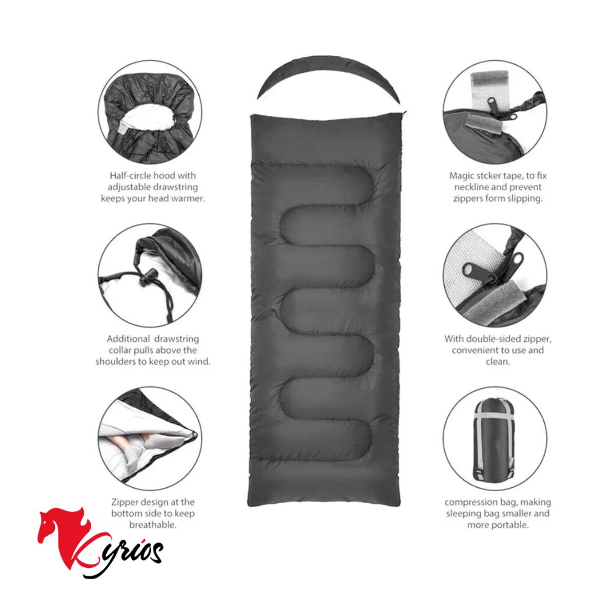 GENERICO - Bolsa Para Dormir Gruesa De 400MG 220 x 75CM