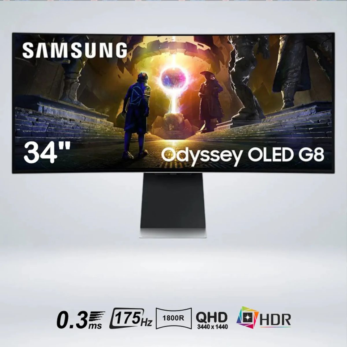 SAMSUNG - MONITOR SAMSUNG GAMING 34 ODYSSEY G8 2K 175HZ LS34DG850SLXPE