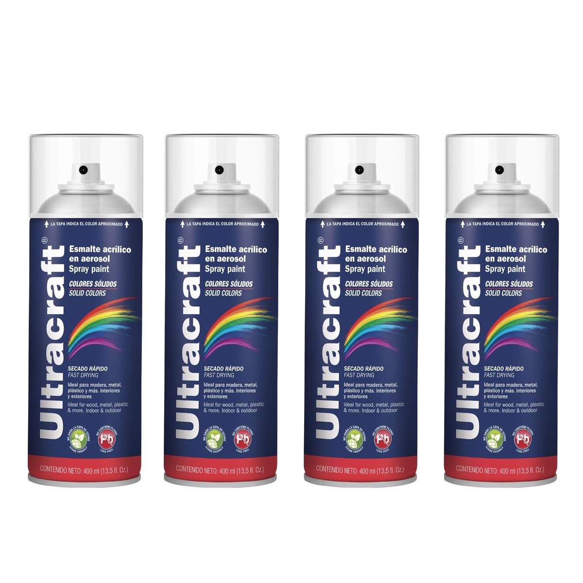 TRUPER - Pintura spray Laca transparente acabado fino, 4 unidades ULTRACRAF TRUPER