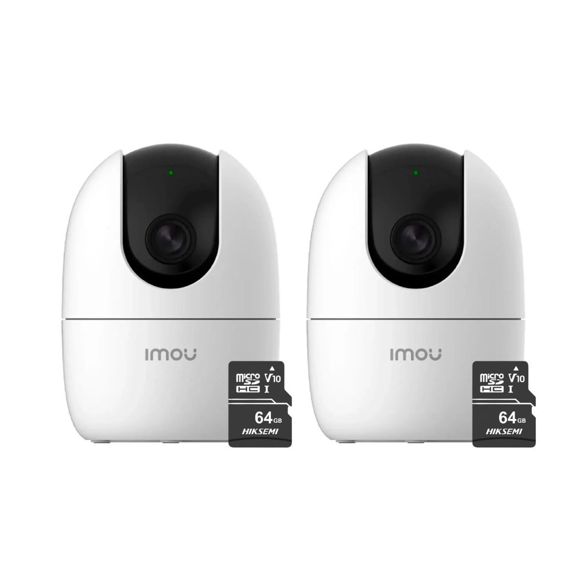 IMOU - Kit de 2 Cámara seguridad WiFi 360° Ranger 2 3MP + Micro SD 64GB Interior IMOU