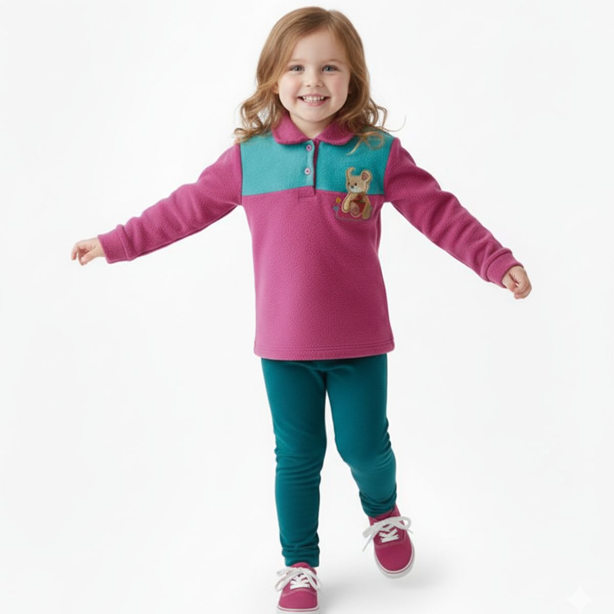 GENERICO - Chompa Polar Niña Fucsia