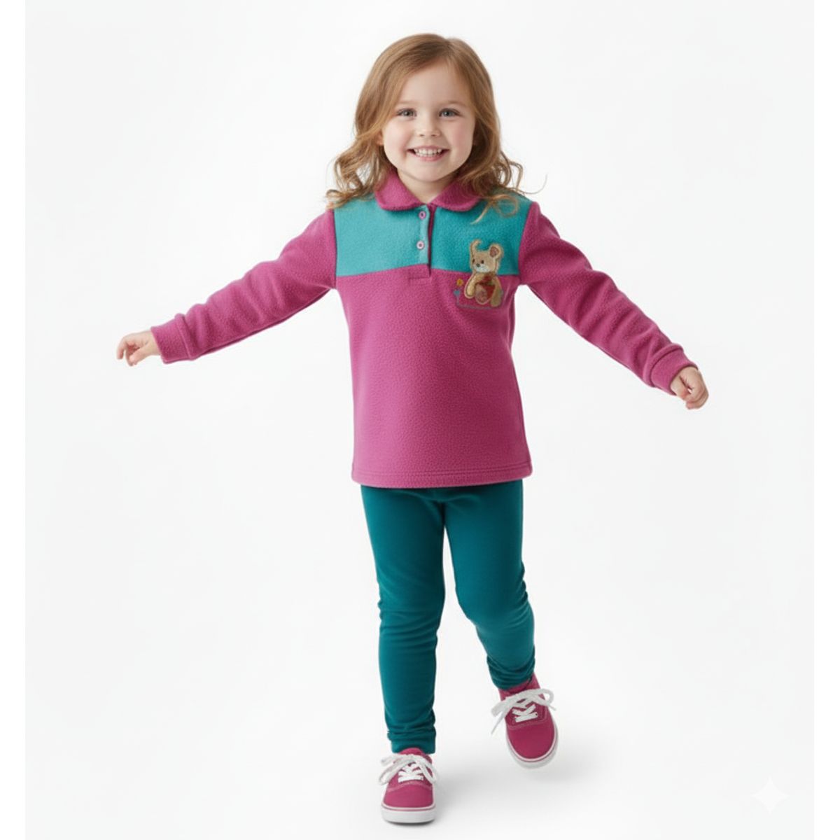 GENERICO - Chompa Polar Niña Fucsia