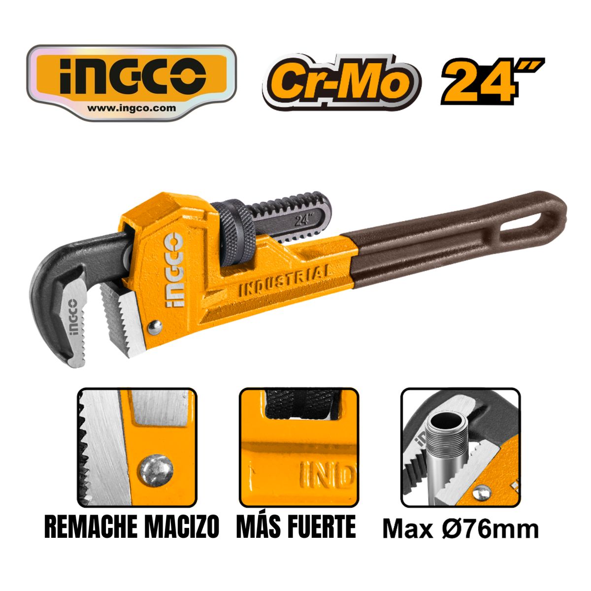 INGCO TOOLS - HPW0824 LLAVE STILLSON 24plg
