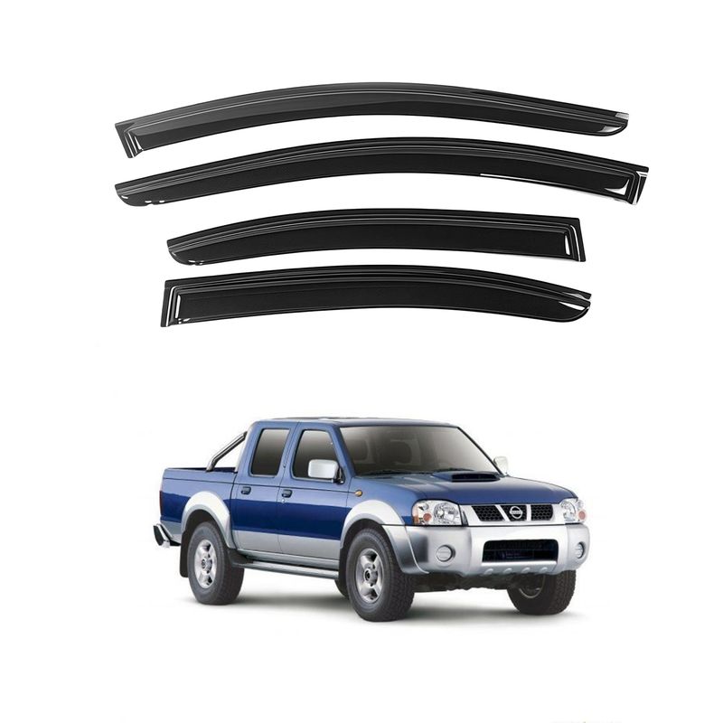 GENERICO - Correlluvias Viseras Para Nissan Frontier 2008-2014 Negro Premiun