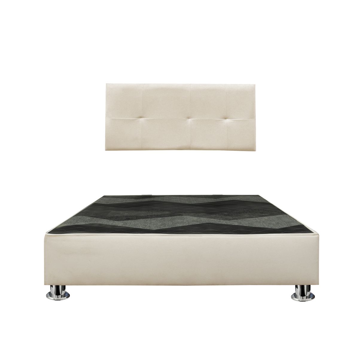 GENERICO - Cama tapizada Sabana Pcromadas - 2plz Beige claro