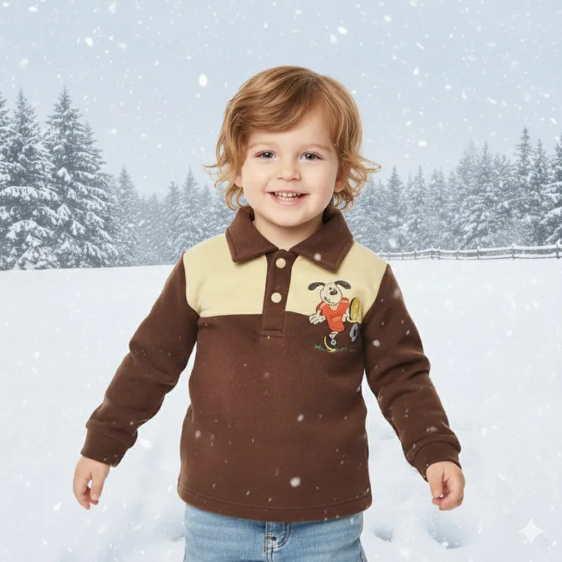 GENERICO - Chompa Polar Niño Marrón