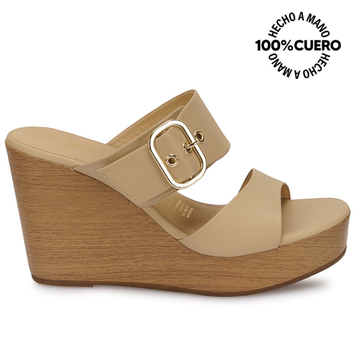 VIALE - Sandalia Slide Casual SOFI-2604 Pele Viale Cuero