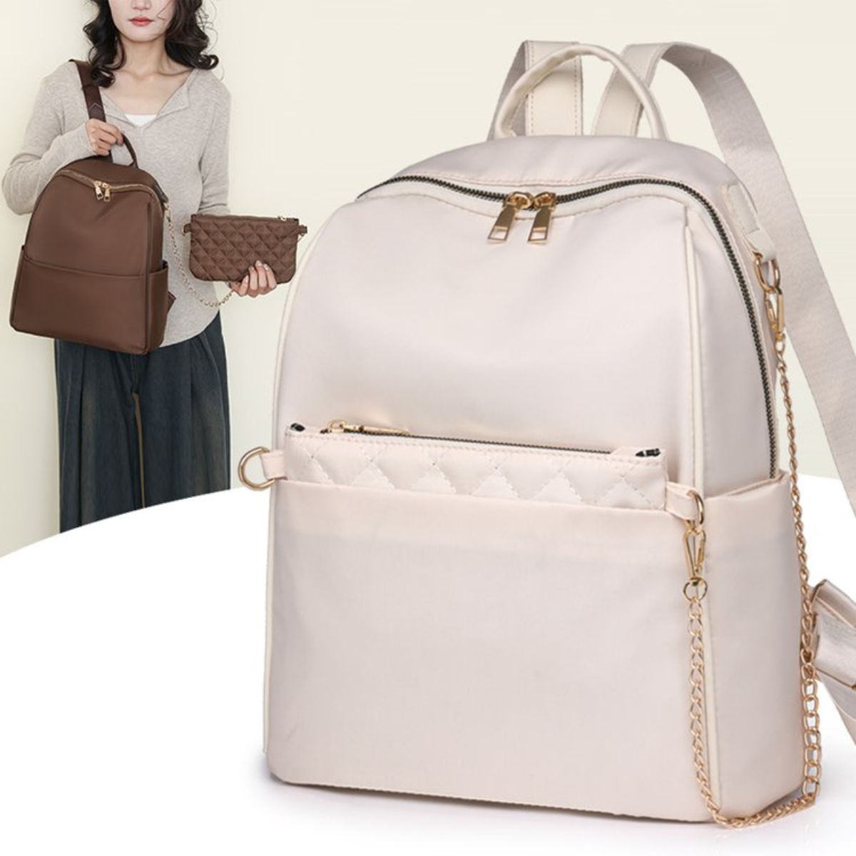 CERISSE - Mochila SandPort Color Crema