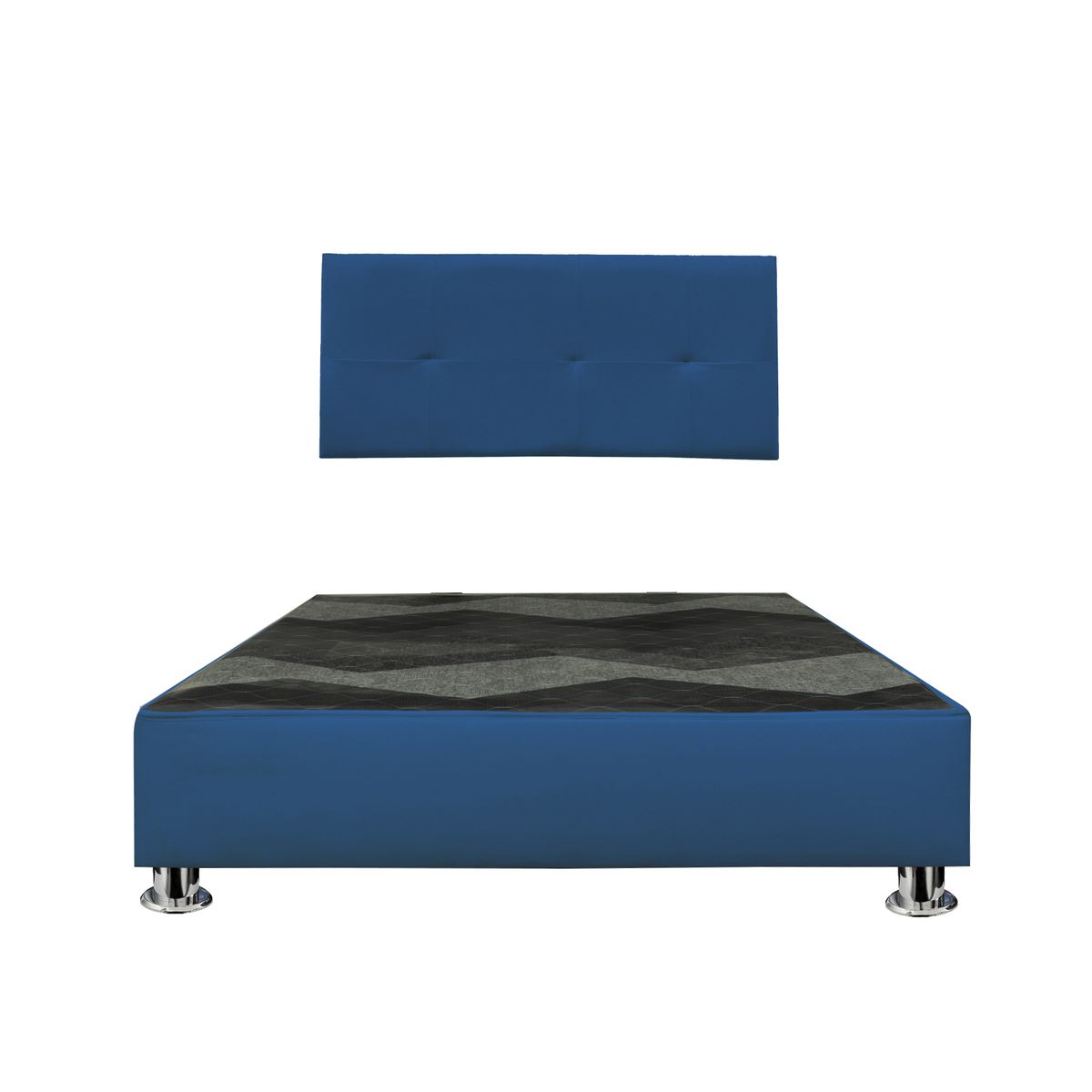GENERICO - Cama tapizada Sabana Pcromadas - Queen Azul