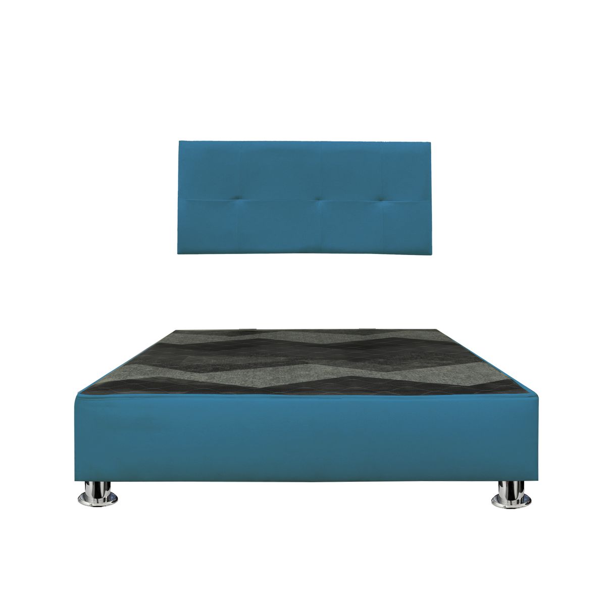 GENERICO - Cama tapizada Sabana Pcromadas - Queen Turquesa