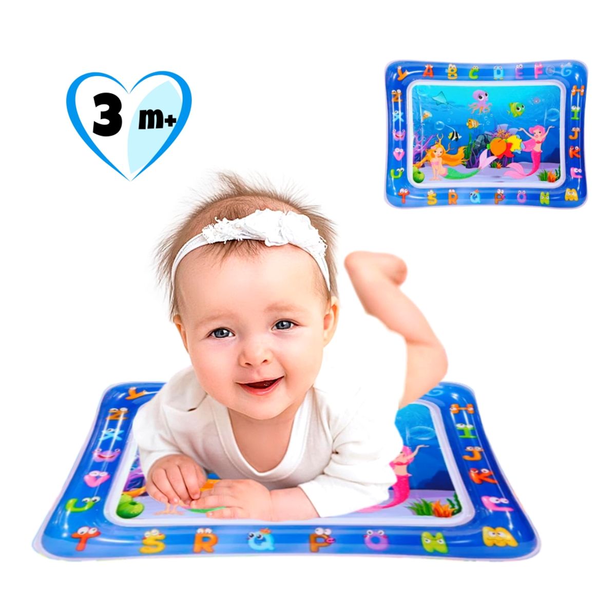 BABY - Colchoneta de Agua Sensorial Inflable para Bebés SIRENAS R