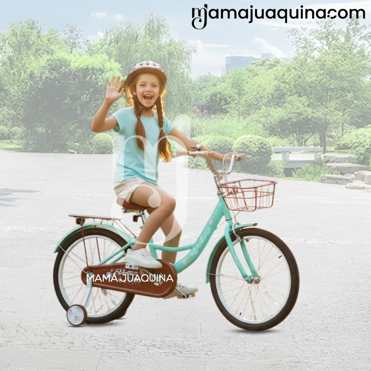 Velox - Bicicleta Para Niña Aro 20 «NEW LADY» con Canasta Turquesa