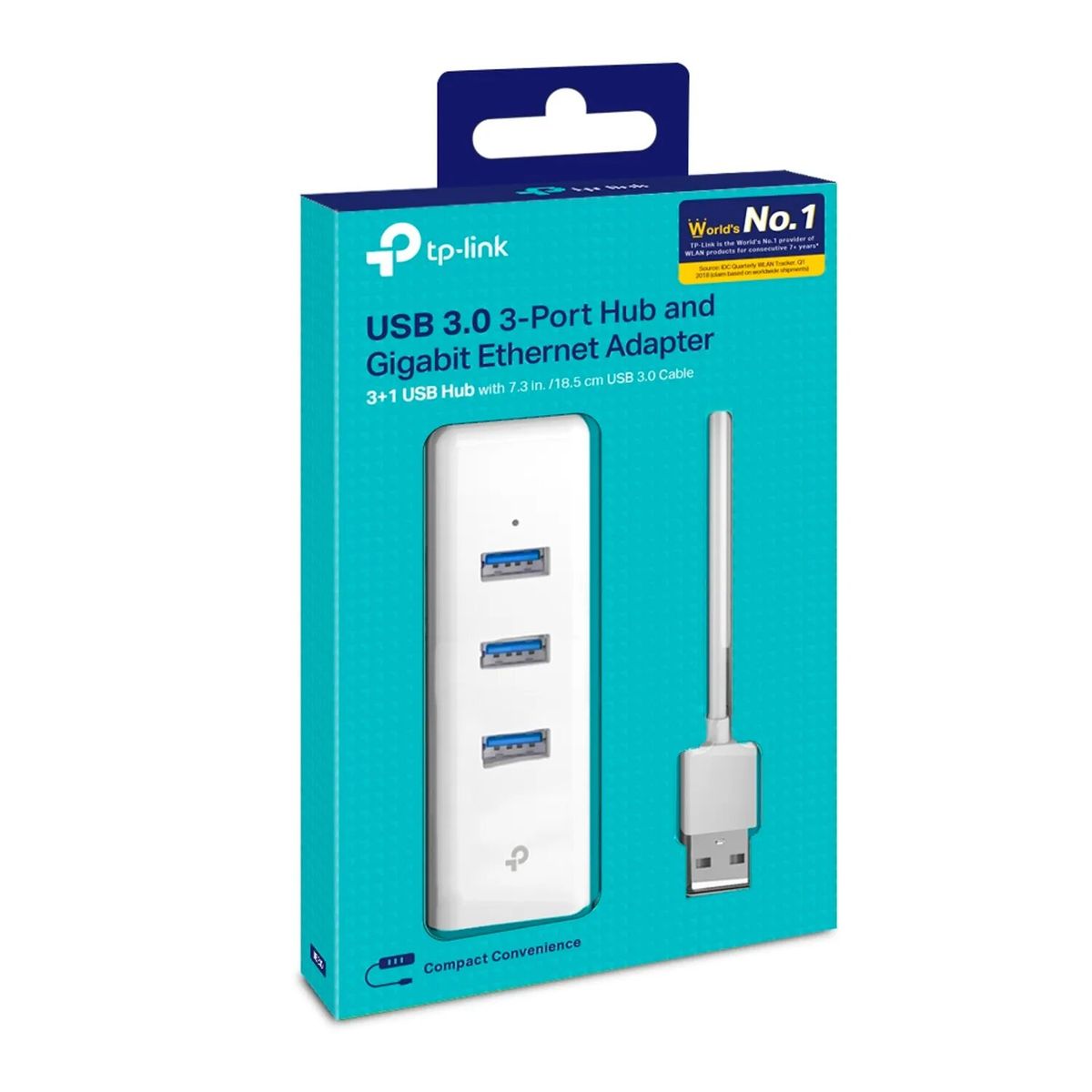 TP LINK - ADAPTADOR DE RED TP-LINK M-UE330 GIGABIT 3PTS USB 3.0