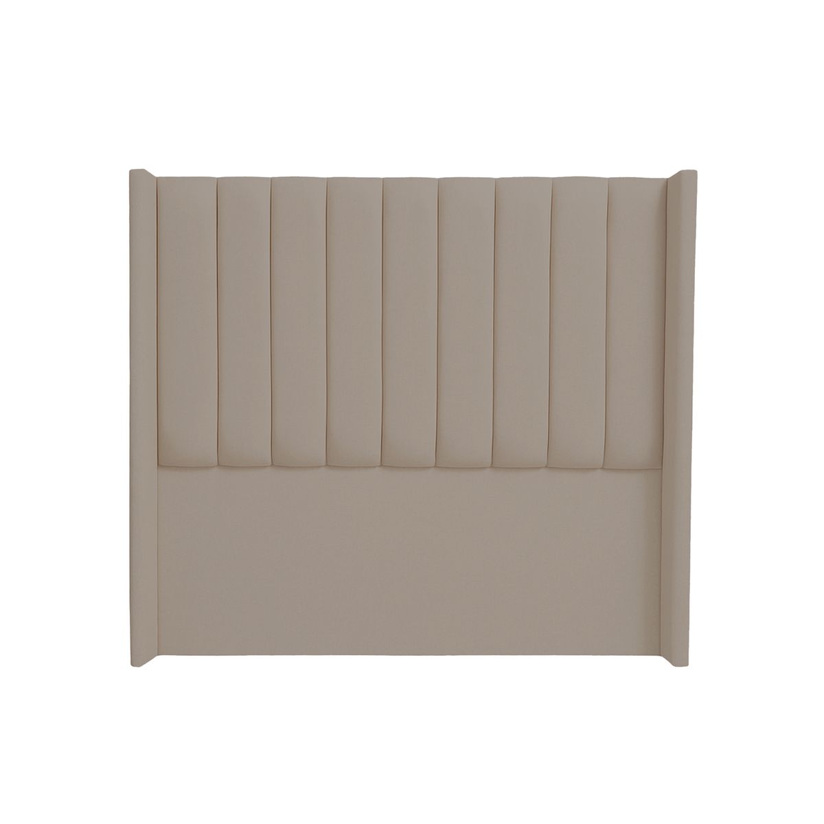 GENERICO - Cama tapizada Roma  P.cromadas - Queen Beige oscuro