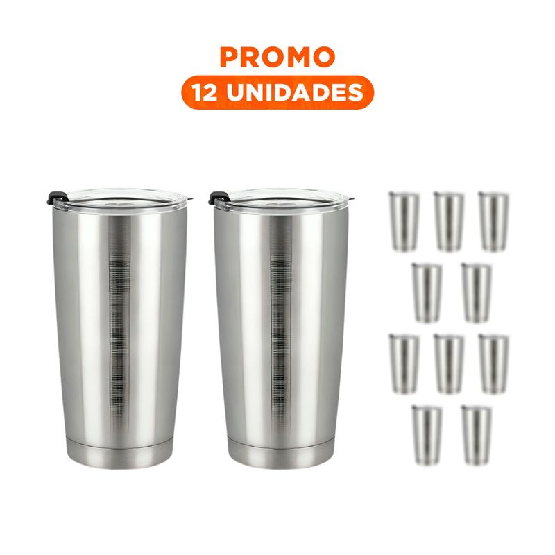 RYBIU IMPORT - Pack12 Envase de ABS con Tapa con Chupon de Color Plateado