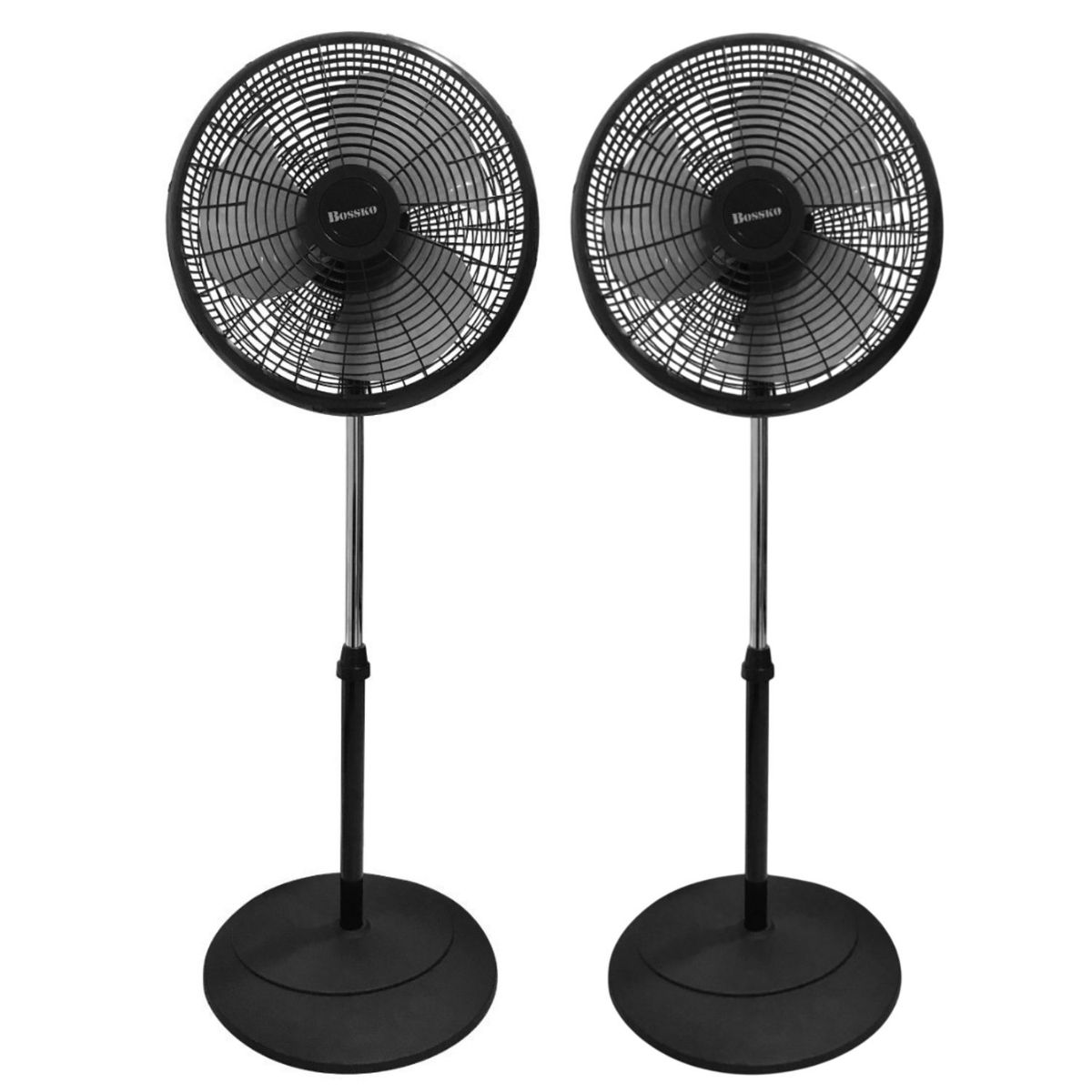 BOSSKO - Pack 2 unidades Ventilador de Pedestal Bossko BK-8306PT 16 pulgadas con Temporizador
