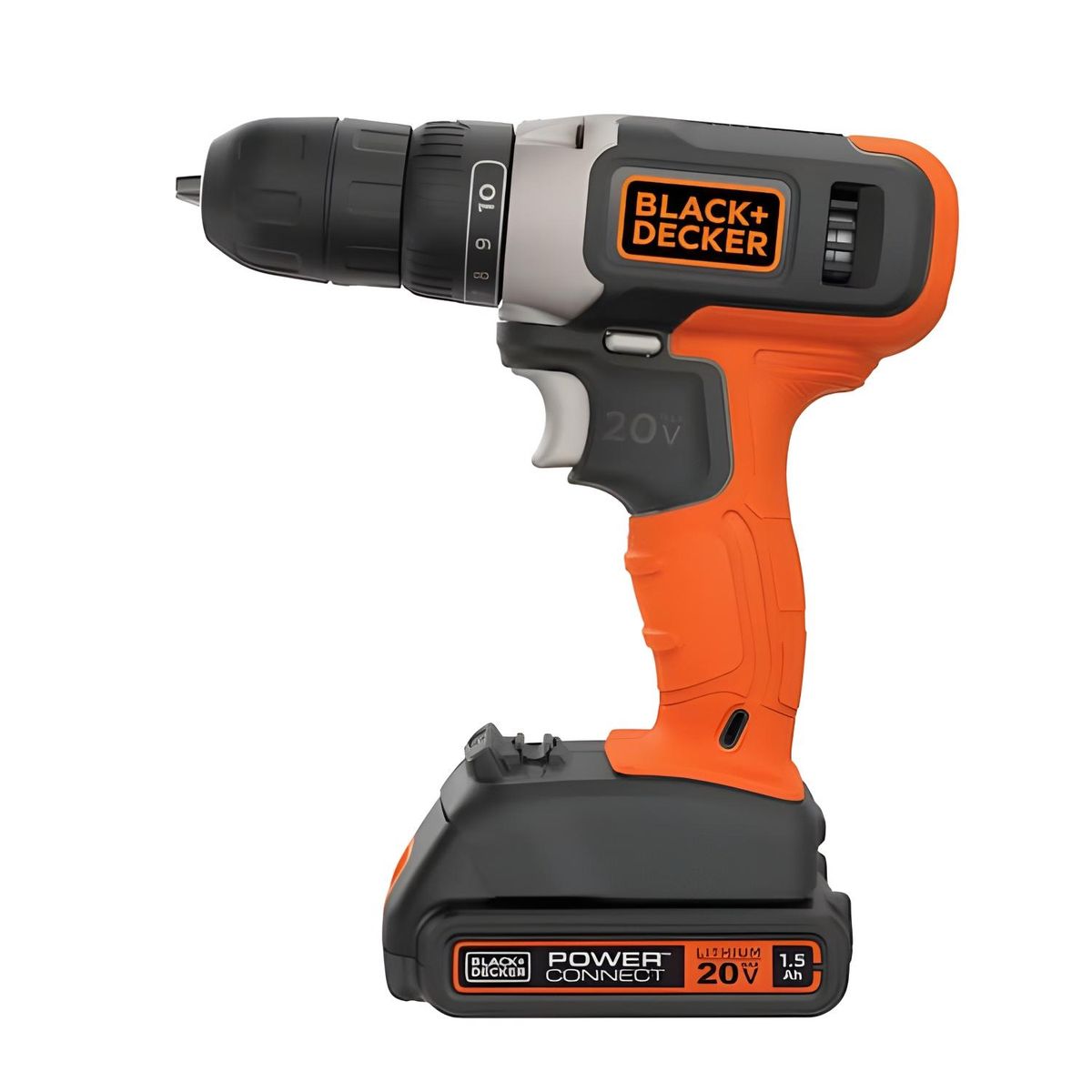 BLACK+DECKER - Kit Taladro y Atornillador 20V MAX + 16 Pzs Black&Decker